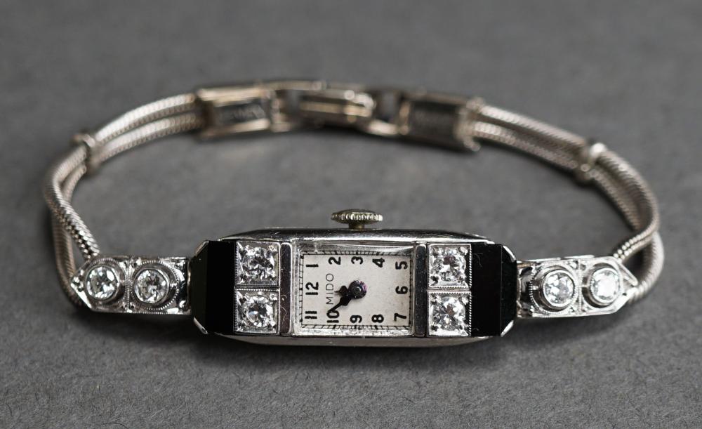 MIDO LADIES PLATINUM, DIAMOND AND