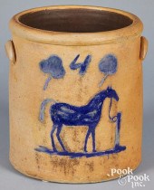 MIDWEST STONEWARE CROCK, 19TH