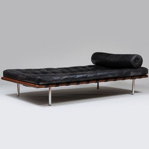 MIES VAN DER ROHE FOR KNOLL WALNUT,
