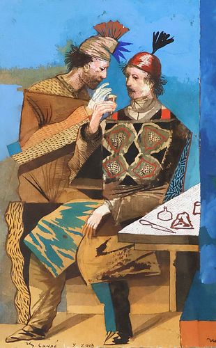 MIGUEL CONDE (B.1939) WATERCOLOR