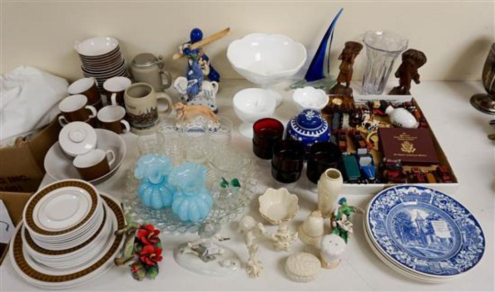 MIKASA, LENOX, MILK GLASS, WOOD