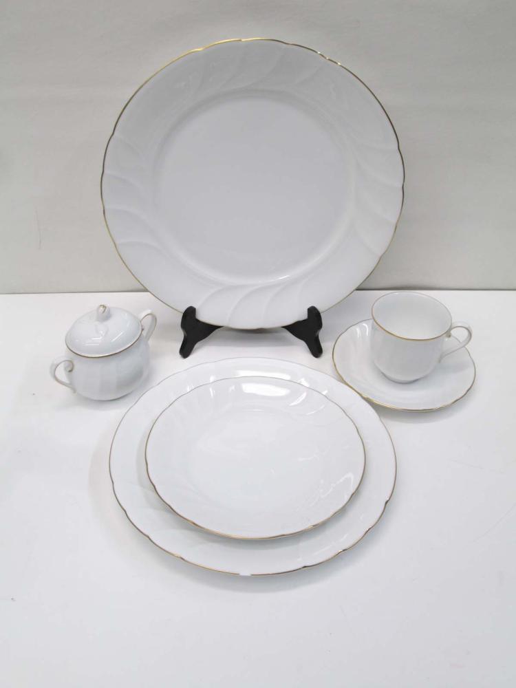 MIKASA "WEDDING BAND" CHINA SET,