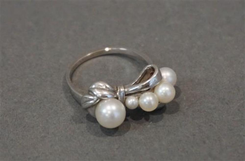 MIKIMOTO 14-KARAT WHITE-GOLD