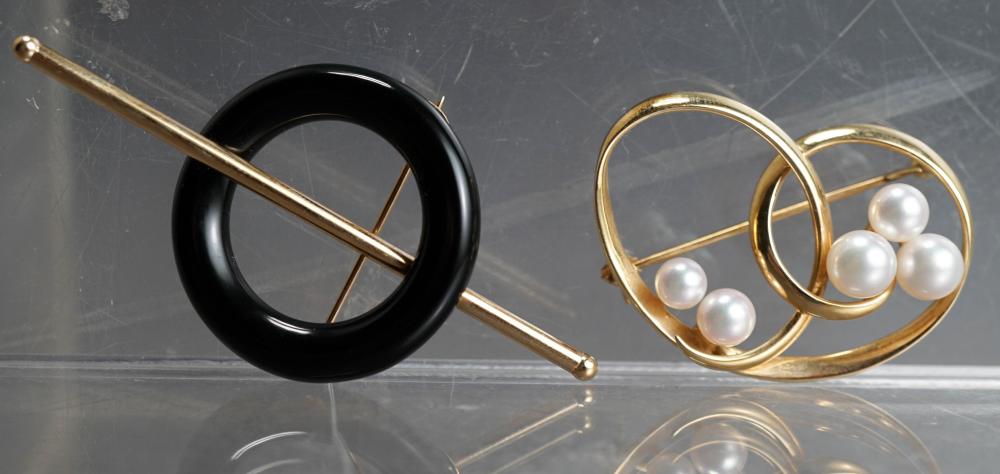 MIKIMOTO 14-KARAT YELLOW-GOLD AND