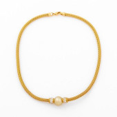 MIKIMOTO 18K GOLDEN PEARL DIAM