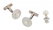 MIKIMOTO TIE TACK AND CUFFLINK
