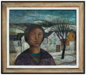 Miklos Somos painting, woman i