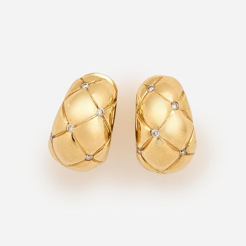 MILANI QUILTED DIAMOND EARRINGS