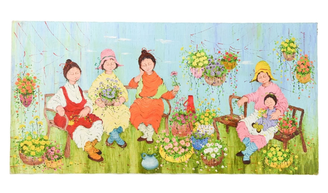 MILDRED BARRETT OIL PAINTING ON