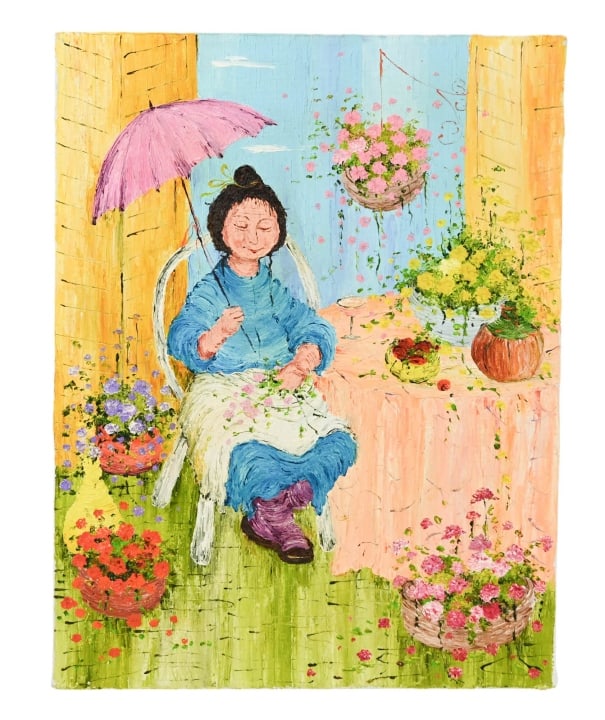 MILDRED BARRETT OIL PAINTING ON