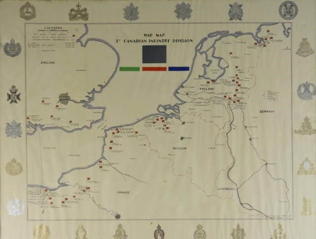 MILITARIA, WWII MAP, FRENCH/ENGLISH