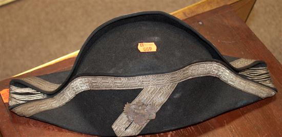Military hat felt and brocade