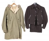 Military parka and wool suit t