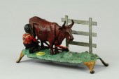 MILKING COW MECHANICAL BANK J