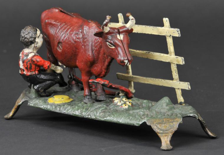 MILKING COW MECHANICAL BANK J & E
