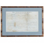MILLARD FILLMORE 1852 LAND GRA
