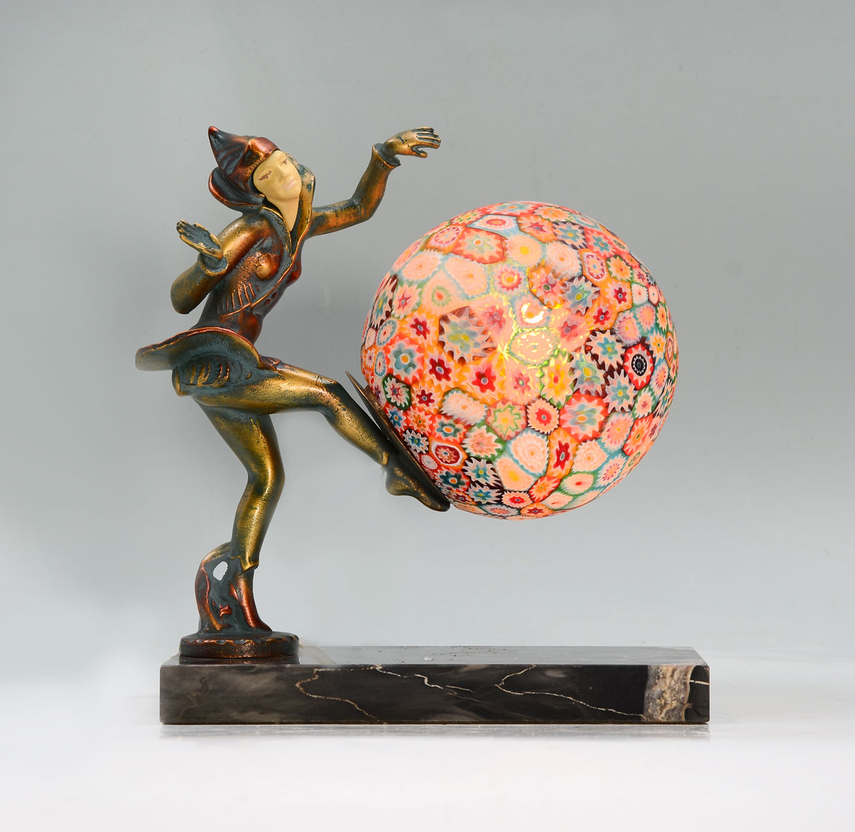 MILLEFIORI ART DECO LAMP: Murano