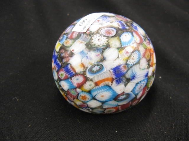 Millefiori Art Glass Paperweight