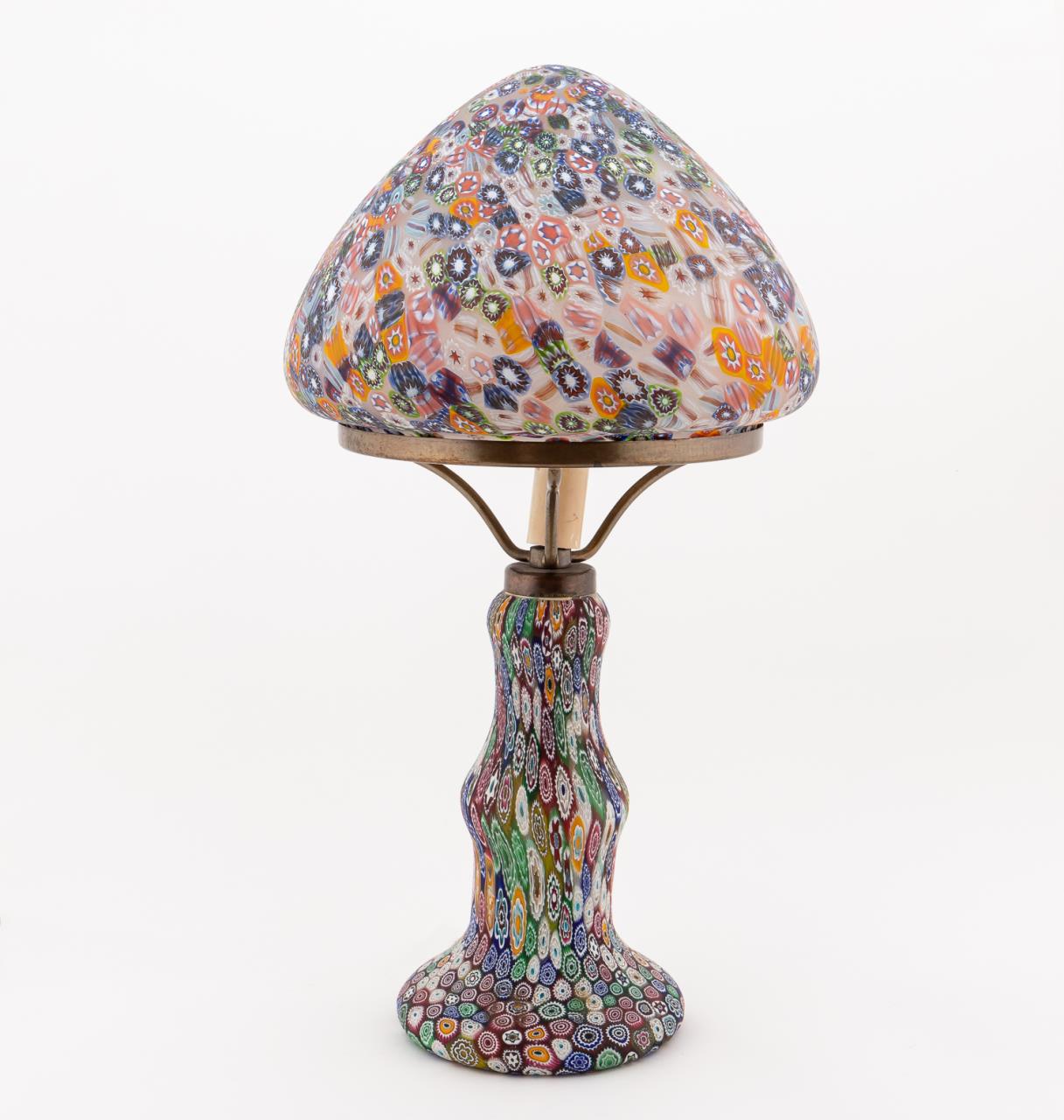 MILLEFIORI GLASS MUSHROOM FORM