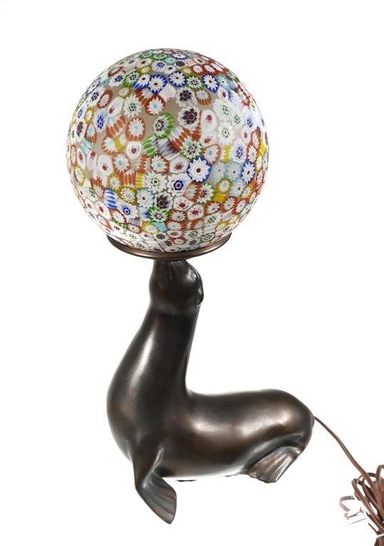 MILLEFIORI SEAL LAMP, ART DECO