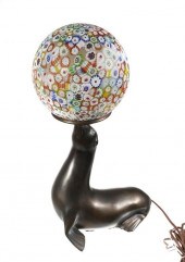 MILLEFIORI SEAL LAMP, ART DECO