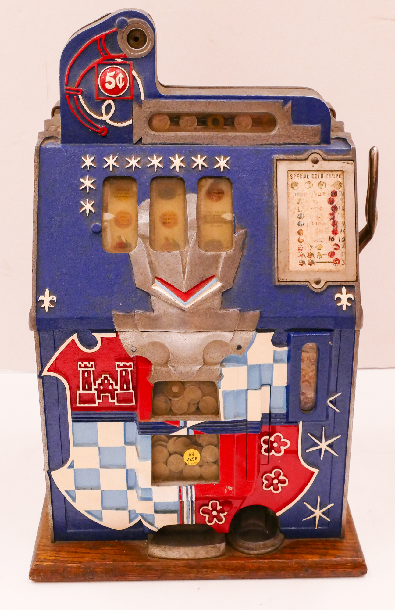 Mills 5 Cent Castle Front One Arm