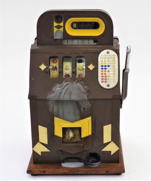 MILLS 5 CENT HORSE HEAD SLOT