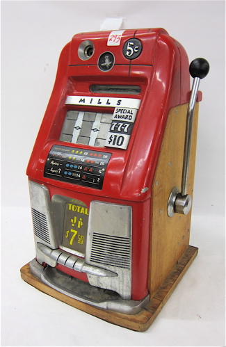MILLS SLOT MACHINE CASE 5-cent
