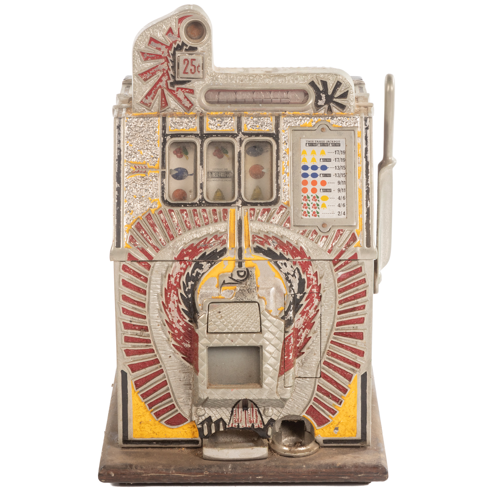 MILLS WAR EAGLE 25C SLOT MACHINE