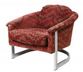 Milo Baughman chrome upholster