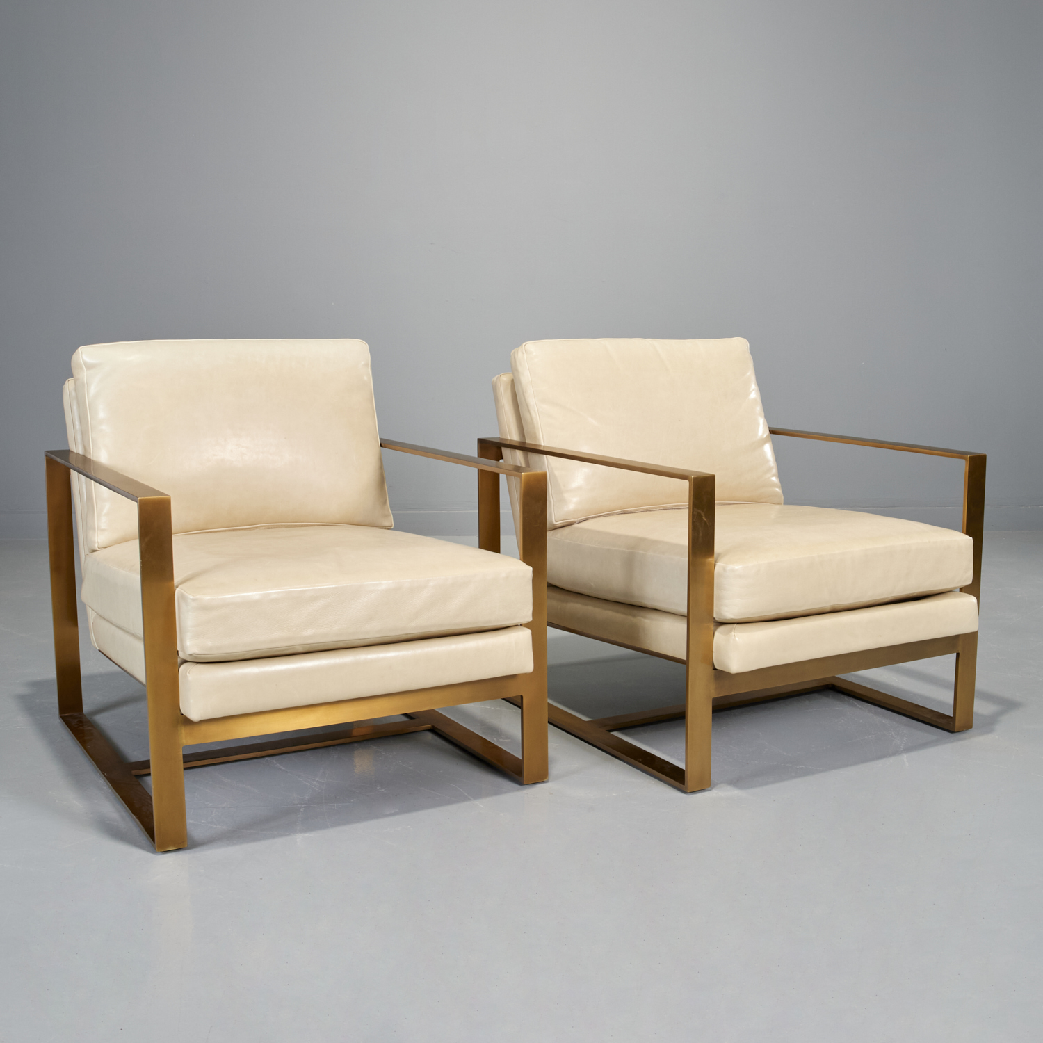 MILO BAUGHMAN, PAIR SOLID BRONZE