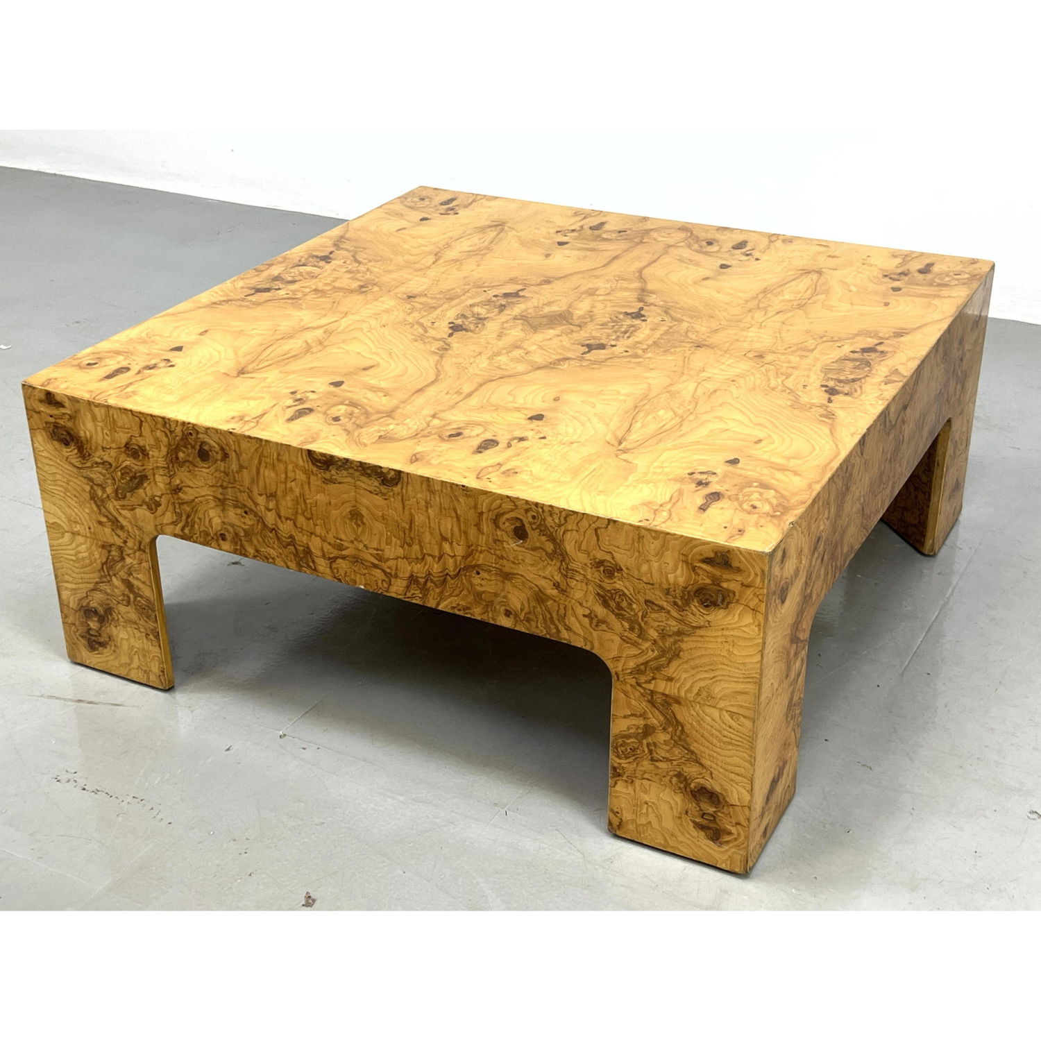 Milo Baughman style Burl Wood