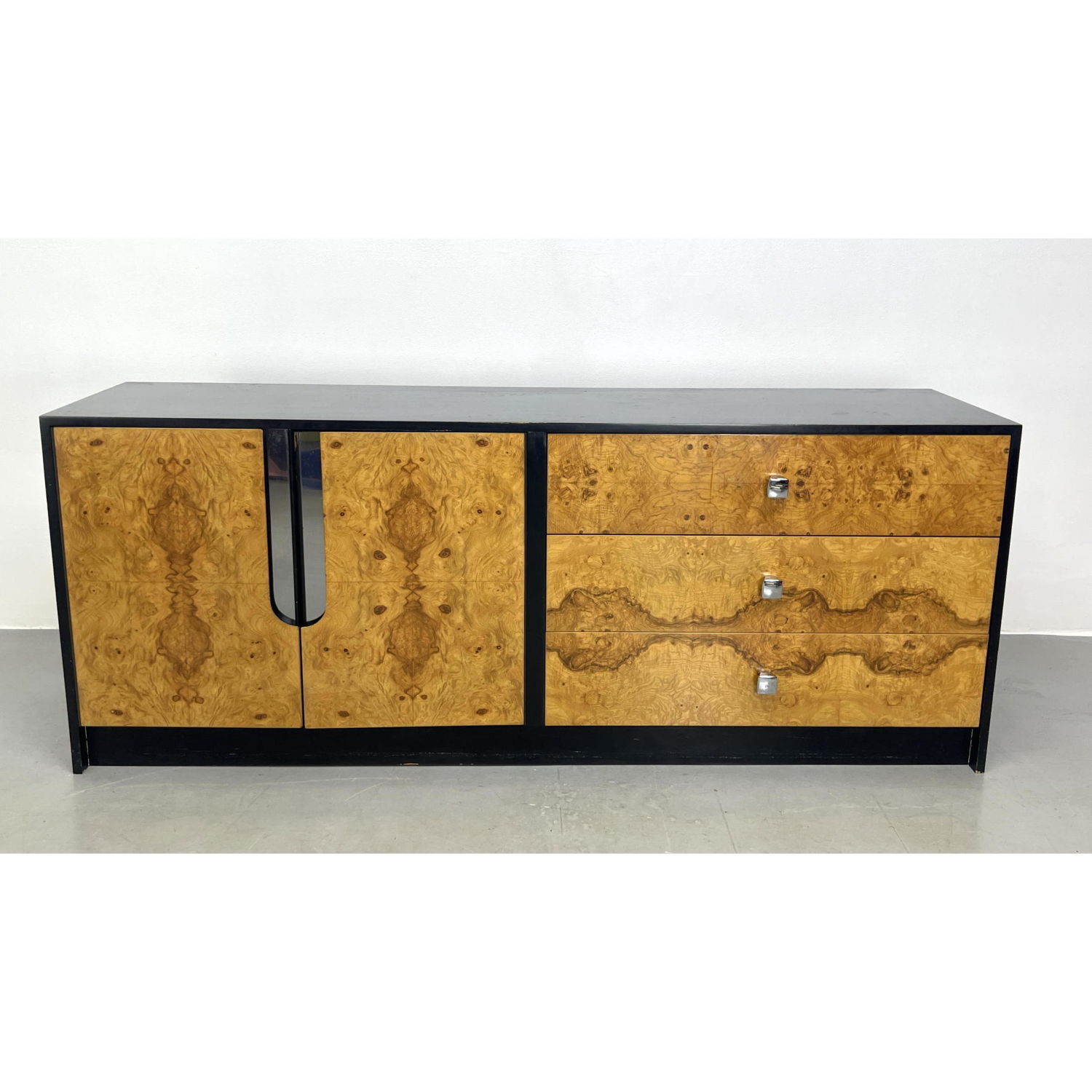 Milo Baughman style Burl Wood 2