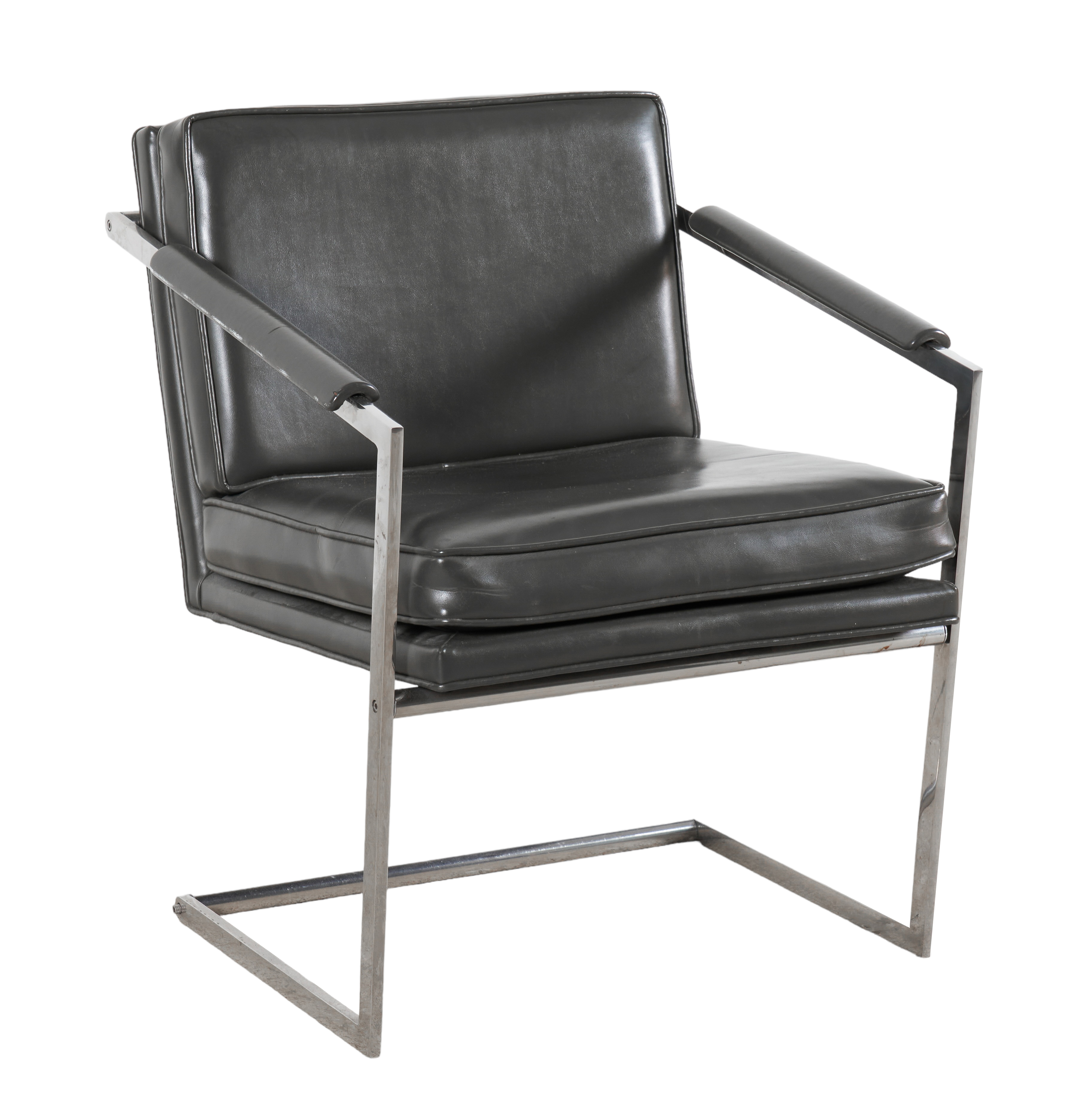 Milo Baughman style chrome and