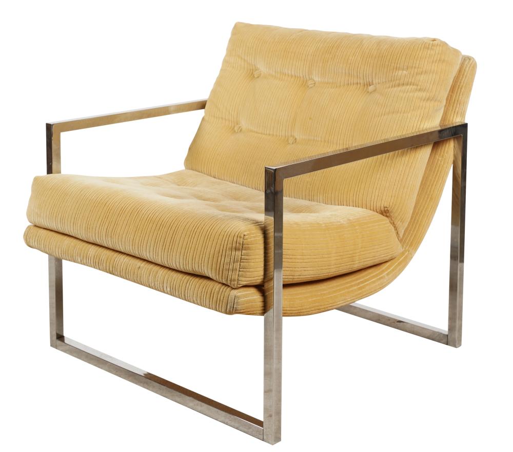 MILO BAUGHMAN-STYLE CHROMED METAL