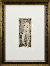 MILTON AVERY ETCHING, STANDING