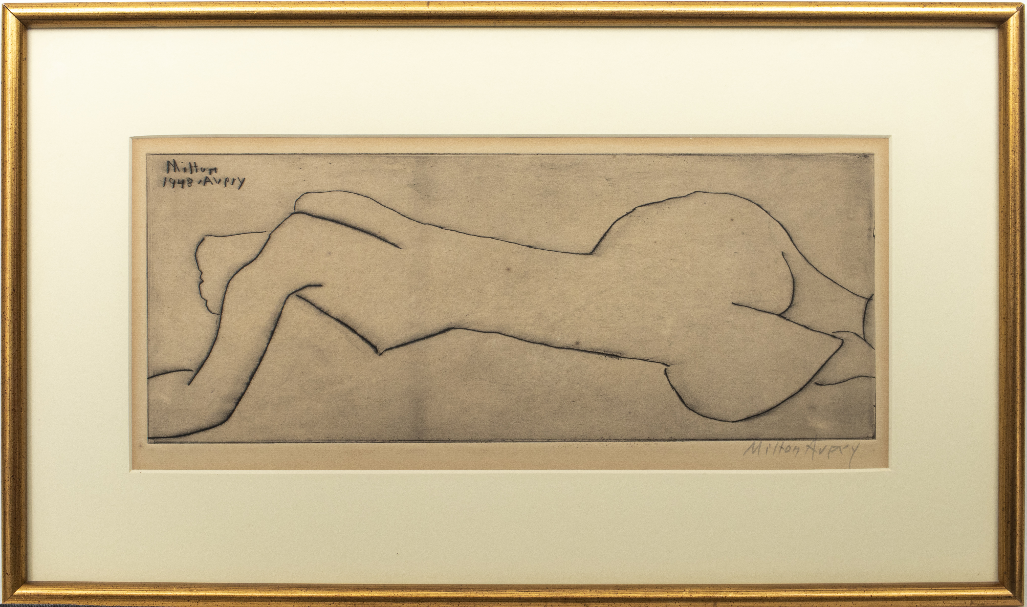 MILTON AVERY "NUDE WITH LONG TORSO"