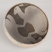 MIMBRES TWO RABBITS POTTERY BO