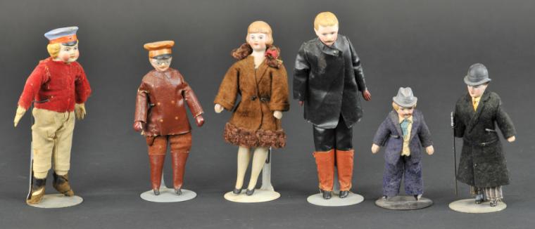 MINATURE BISQUE HEAD FIGURES Lot of