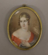 Minature oval portrait of a yo