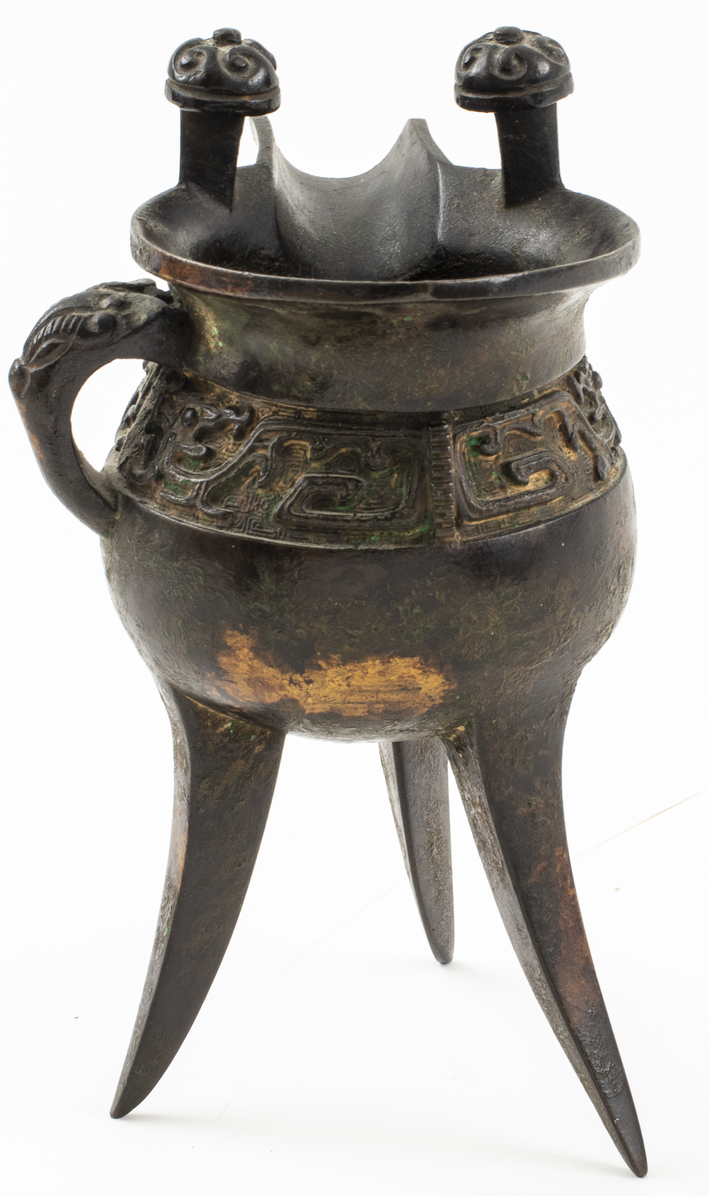 MING DYNASTY BRONZE JUE RITUAL WINE