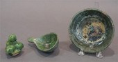 MING GREEN GLAZED SHALLOW BOWL