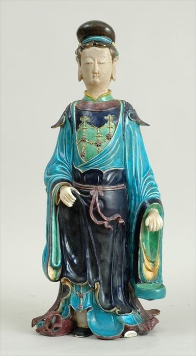 MING-STYLE GLAZED POTTERY FIGURE