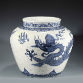 MING XUANDE BLUE & WHITE DRAGO
