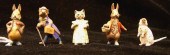 Mini figurines: four bronze Be