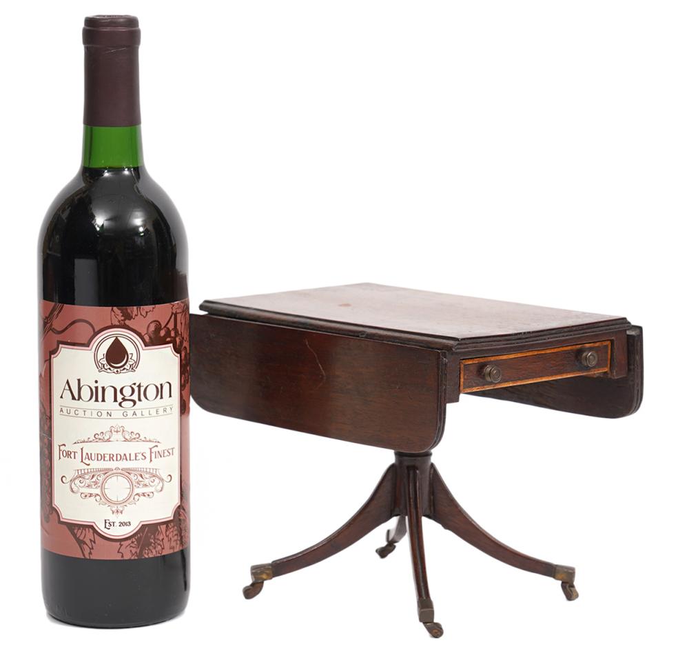 MINIATURE 19TH C. ENGLISH DROP LEAF