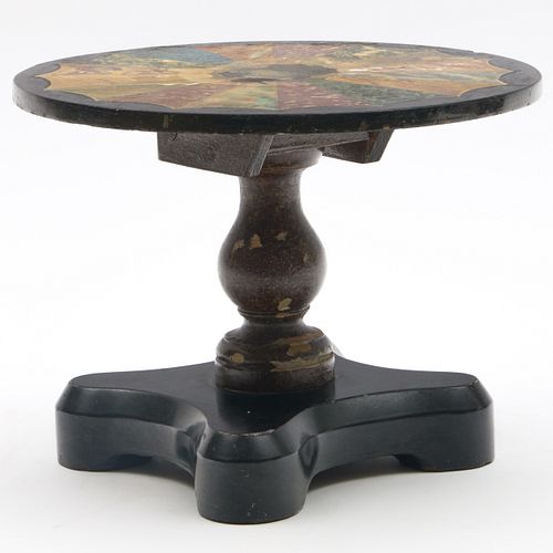 MINIATURE BLACK MARBLE AND FAUX