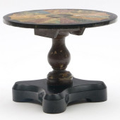 MINIATURE BLACK MARBLE AND FAU