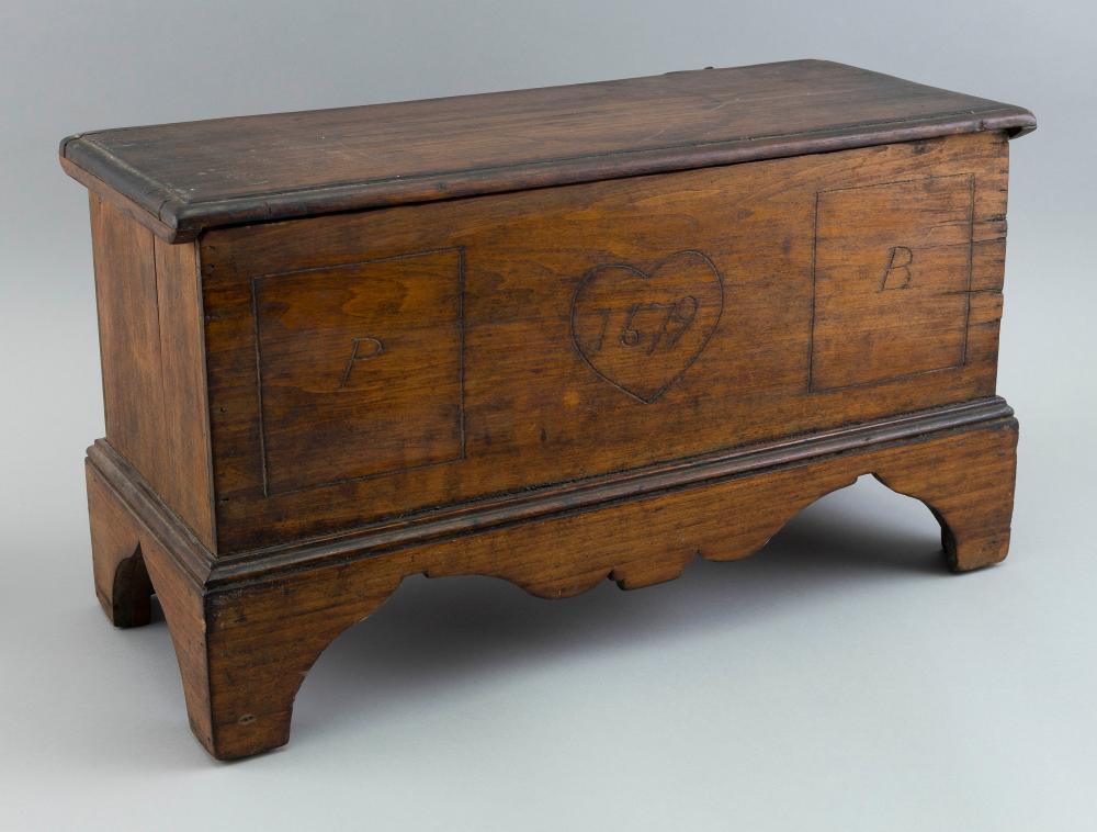 MINIATURE BLANKET CHEST 19TH
