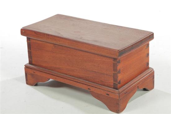 MINIATURE BLANKET CHEST.  American